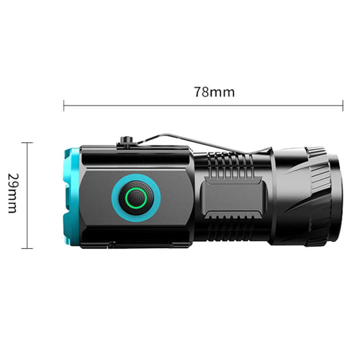 Mini Outdoor Dual Light Source Magnetic Hat Clip Multifunctional Portable Flashlight(without Batt...