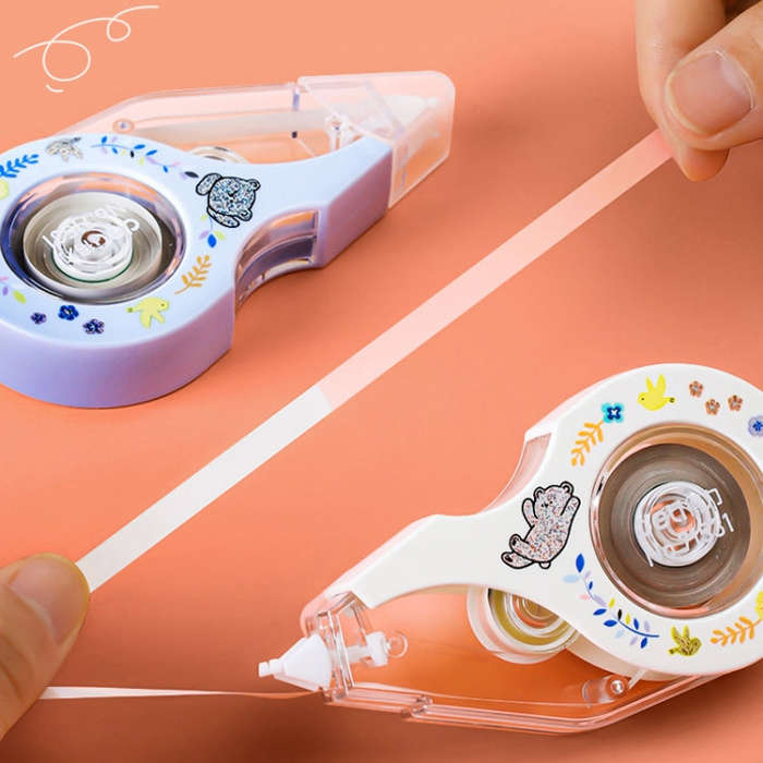 Deli 5mm x 12m Correction Tape Refill Cartoon Transparent Mini Tape(Random Color)