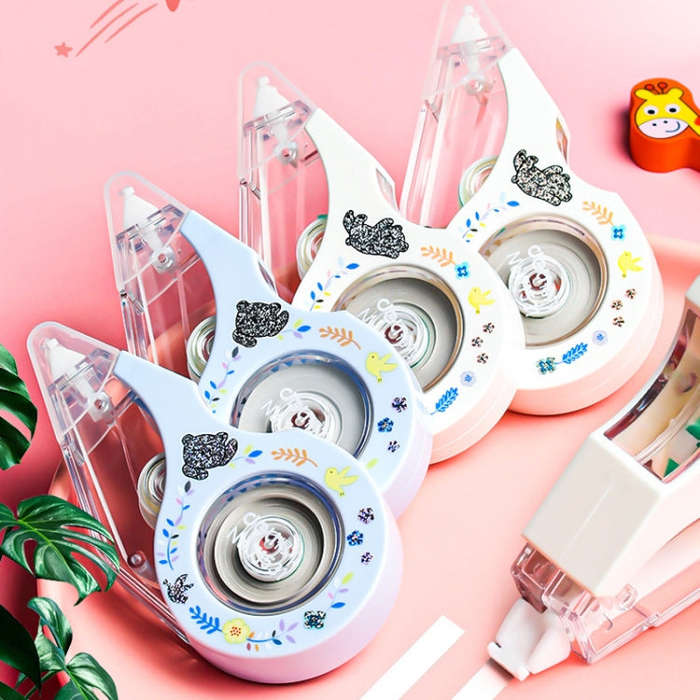 Deli 5mm x 12m Correction Tape Refill Cartoon Transparent Mini Tape(Random Color)