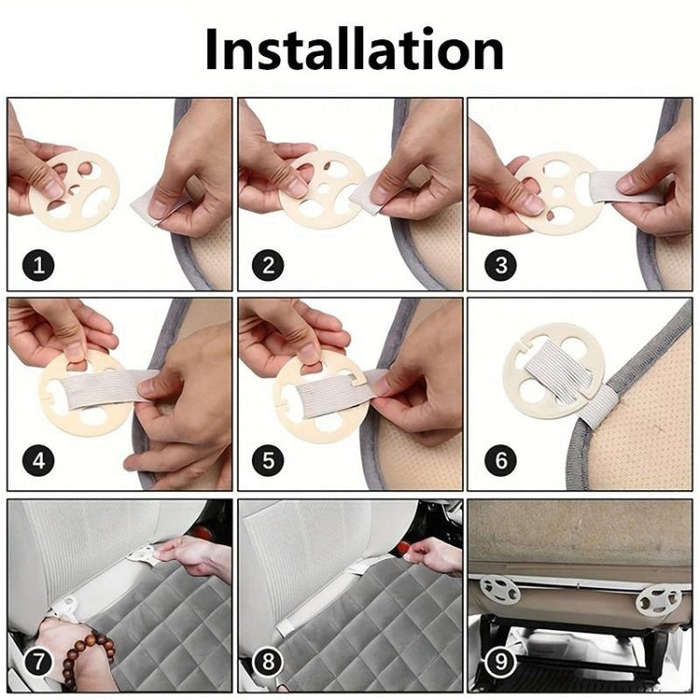 Car Winter Backless Plush Non-slip Non-binding Seat Cushion, Color: Front Row Red