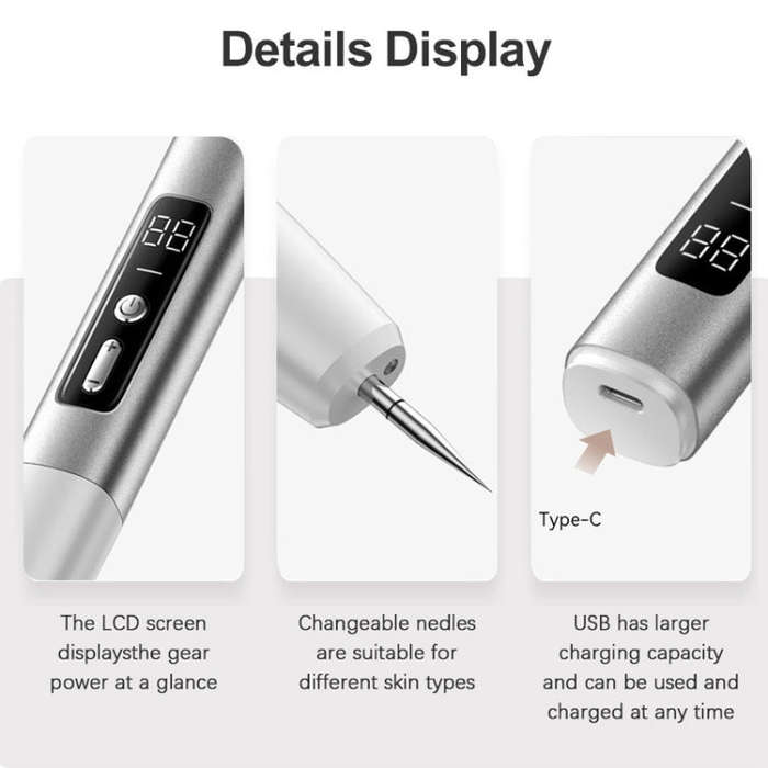 15 Gears Rechargeable Mole Spotting Pen Laser Beauty Instrument Spot Removal Magic Tool(Gold)