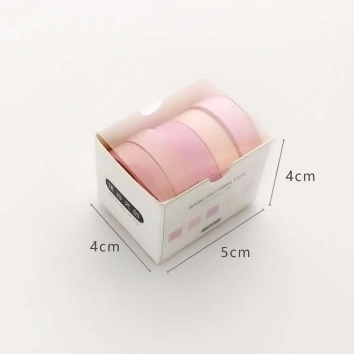 5rolls /Box 3m Washi DIY Decoration Handbook Tape Set, Color: Girly Pink