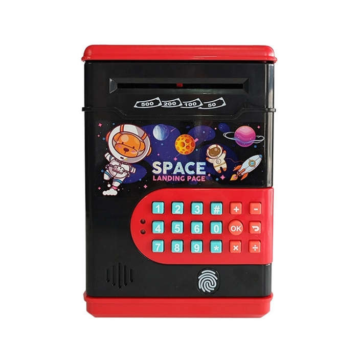13.5 x 12.3 x 19.5cm Space Astronaut Fingerprint Savings Jar Children Musical Password Money Bank...