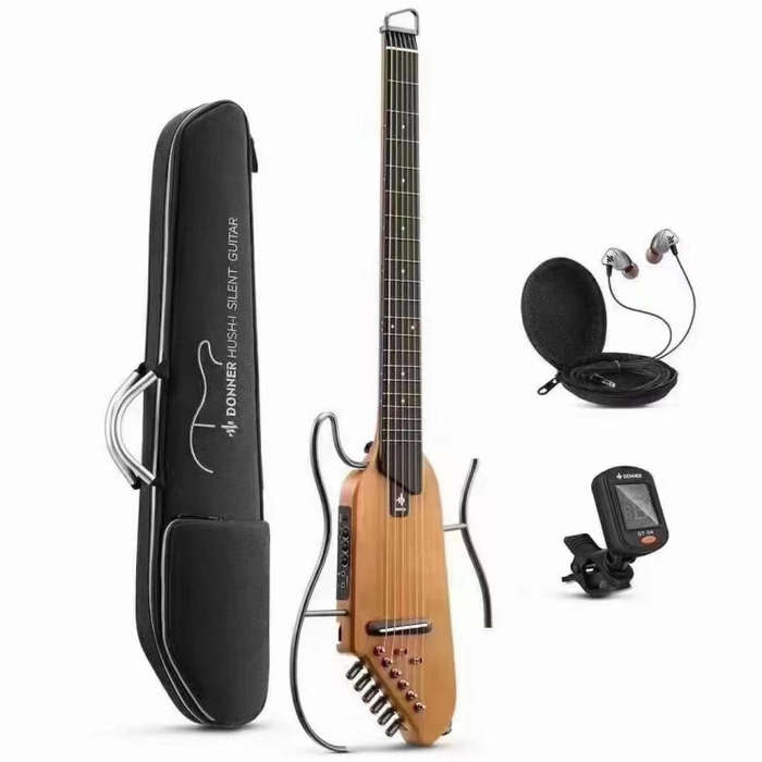 DONNER Smart Headless Silent Guitar Travel Portable Detachable Acoustic Guitar, Style: Mahogany S...