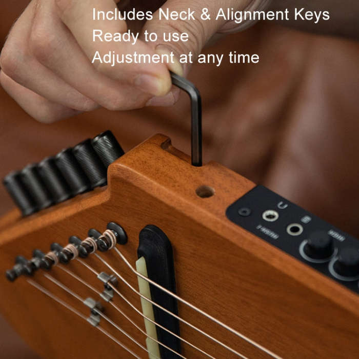 DONNER Smart Headless Silent Guitar Travel Portable Detachable Acoustic Guitar, Style: Maple Mode...