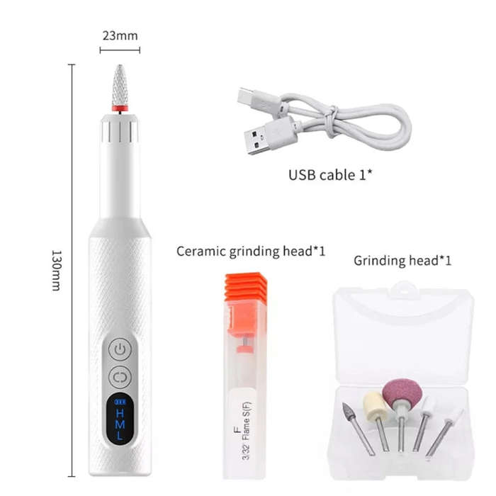 M3 USB Charging Portable Electric Nail Polisher Nail Art Tools Home Nail Art Instrument(Pink)
