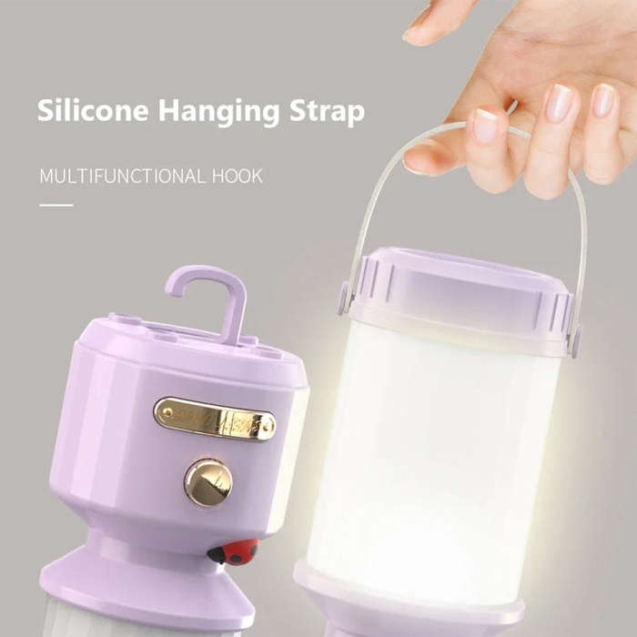 Tripolar Dimmable LED Bedside Night Light Camping Decorative Ambient Light(Purple)