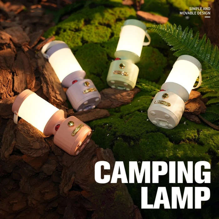 Tripolar Dimmable LED Bedside Night Light Camping Decorative Ambient Light(Purple)