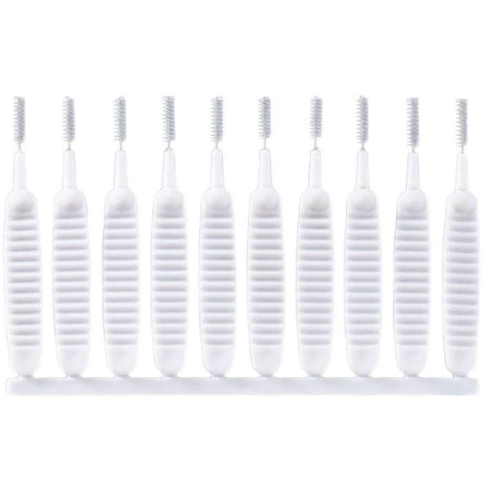 10pcs /Pack Multifunctional Shower Hole Cleaning Brush Anti-Blocking Bath Faucet Washing Tool(White)