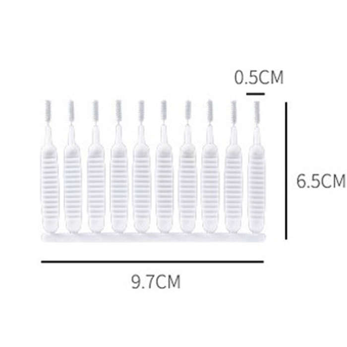 10pcs /Pack Multifunctional Shower Hole Cleaning Brush Anti-Blocking Bath Faucet Washing Tool(White)