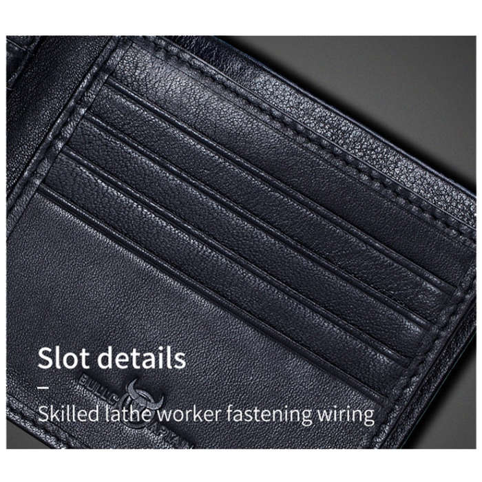 BULL CAPTAIN 0200 Large-capacity First-layer Cowhide Multi-card Slot Wallet RFID Anti-theft Card ...