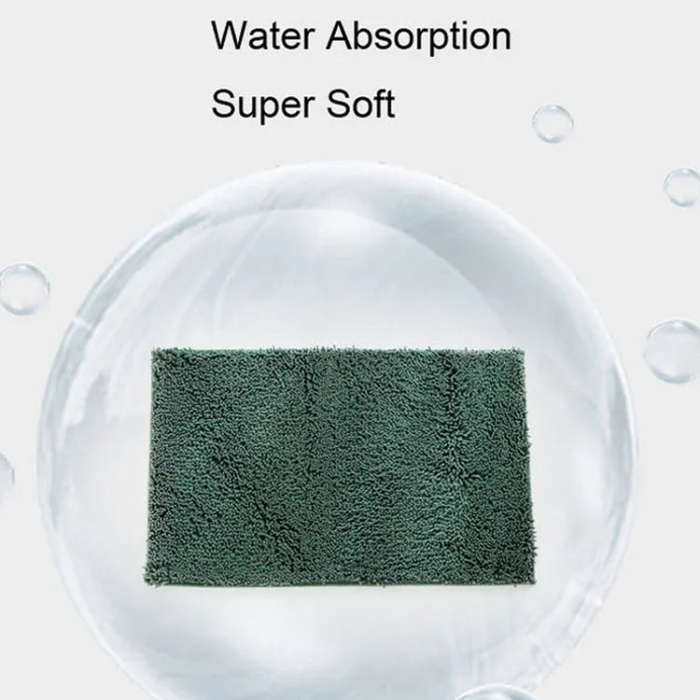 50x80cm Bedroom Doorway Fine Chenille Absorbent Floor Mat Bathtub Mat Bathroom Non-Slip Foot Mat(...