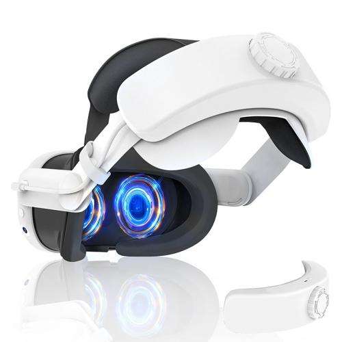 For Quest 3 Rechargeable Headband Adjustable Headstrap Built In 6000mAh Battery(White)