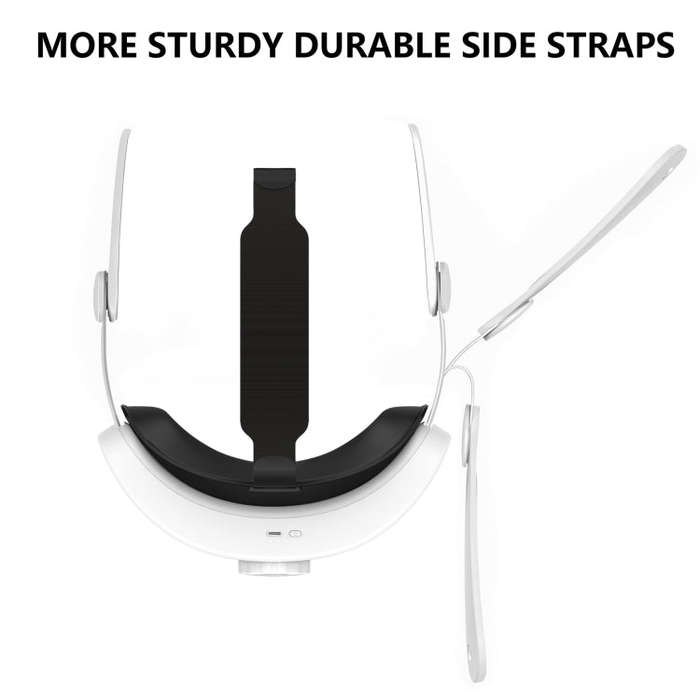 For Quest 3 Rechargeable Headband Adjustable Headstrap Built In 6000mAh Battery(White)