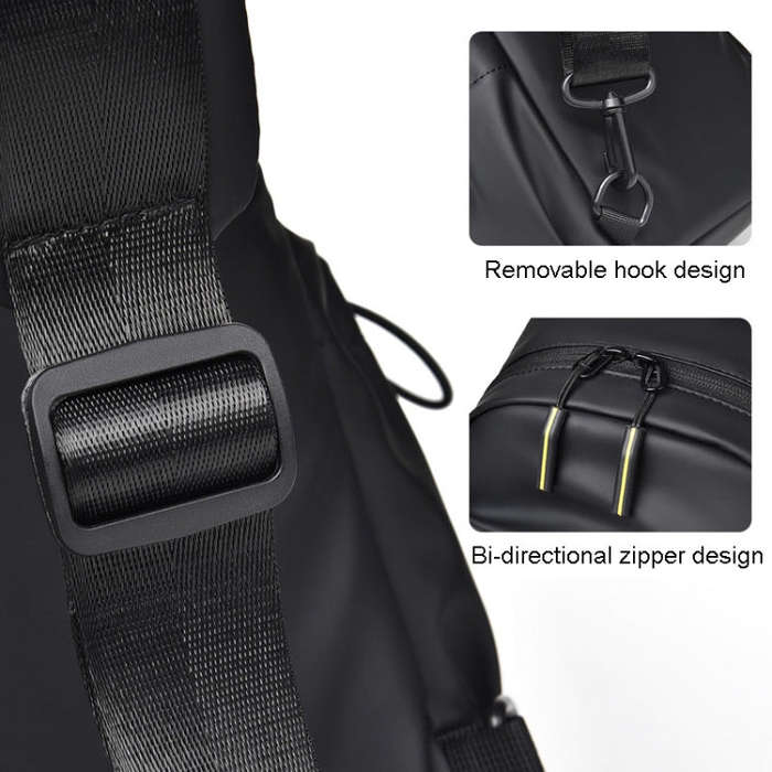 WEIXIER 2122 Casual Single-Shoulder Crossbody Chest Bag Large Capacity Waterproof Motorcycle Bag(...
