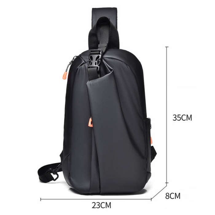 WEIXIER 6013 Casual Single-Shoulder Crossbody Packs Multifunctional Motorcycle Sports Chest Bag(B...