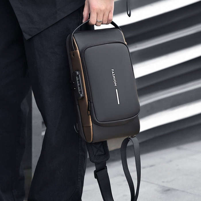 WEIXIER X314 Waterproof Sports Crossbody Backpack USB Charging Large Capacity Single Shoulder Bag...