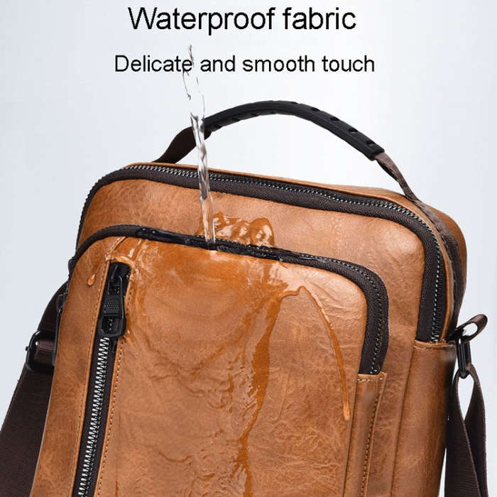 WEIXIER D288 Large Capacity Casual Crossbody Bag Business Waterproof Single Shoulder Packs(Dark B...