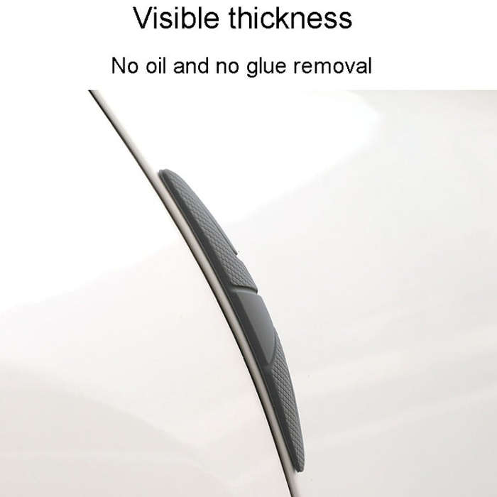 SAHNSHI 4pcs /Pack 7755 Car Door Anti-Collision Silicone Strip Bumper Mirror Thickening Decorativ...