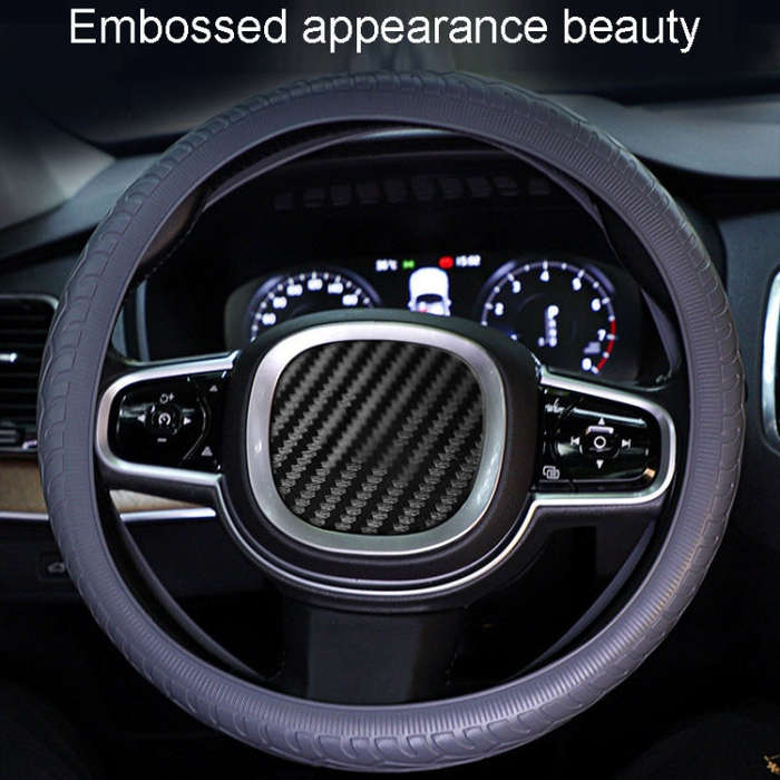 For 36cm-40cm Diameter Steering Wheel Car Silicone Protective Cover Wear Resistant Non-Slip Tire ...