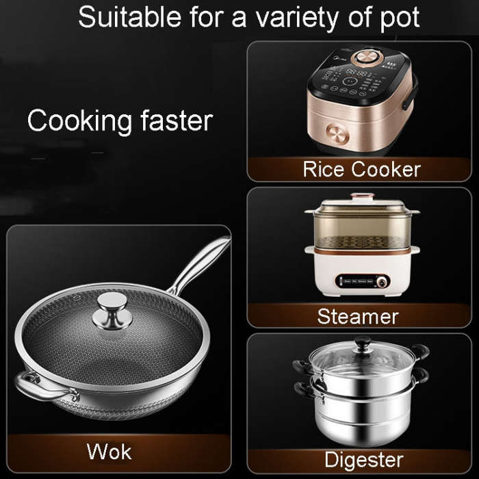 Kacheeg Stainless Steel Fan-Shaped Steamer Tray Household Childrens Supplementary Food Steampak, ...
