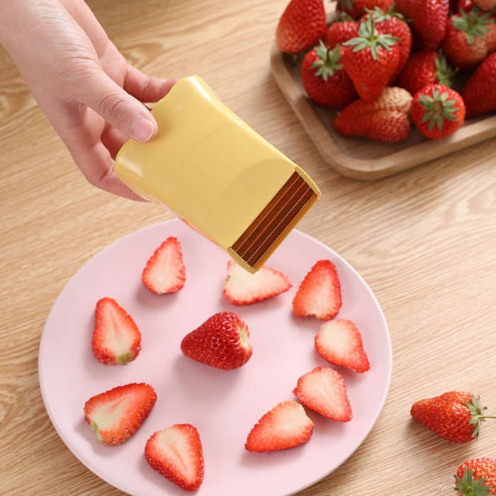 Cup Slicer Strawberry Grape Vegetable Slicing Tool Kitchen Gadget(Green)