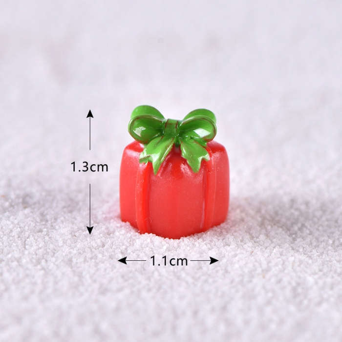 5pcs Christmas Decoration Accessories Micro Landscape Christmas Gift Resin Small Ornament, Style:...