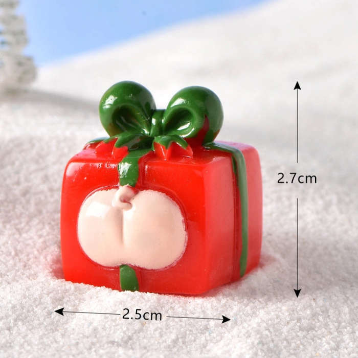 5pcs Christmas Micro Landscape Snowscape Decoration Accessories Christmas Resin Ornament, Style: ...