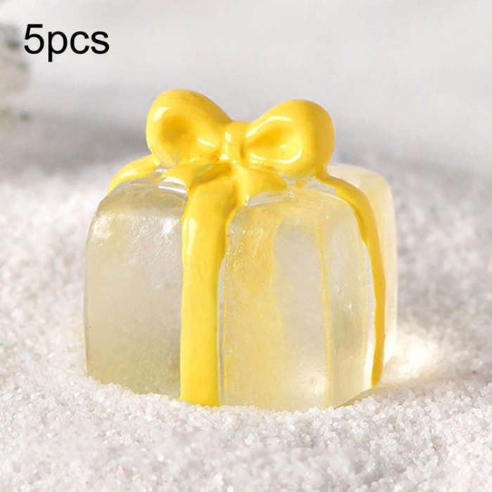 5pcs Christmas Micro Landscape Snowscape Decoration Accessories Christmas Resin Ornament, Style: ...