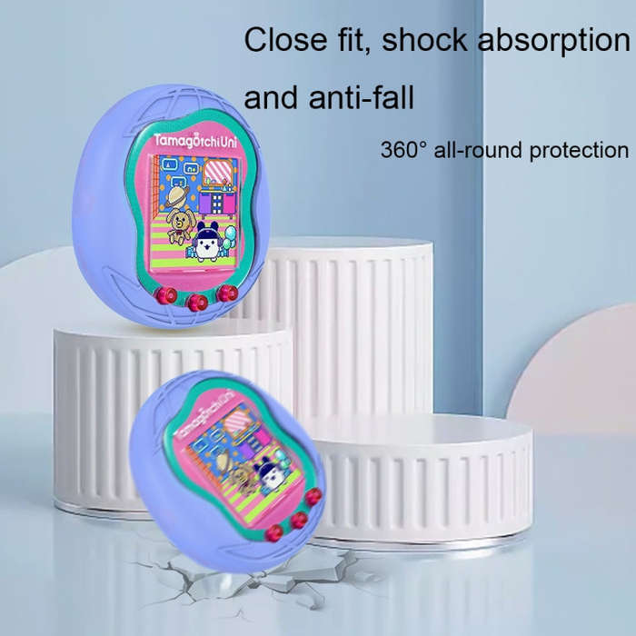 For Tamagotchi Uni (2023) Pet Game Machine Silicone Protection Case(Black)