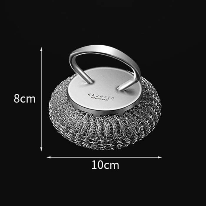 Kacheeg 304 Stainless Steel Pot Brush Kitchen Cleaning And Dishwashing Tools, Style: Handle Model