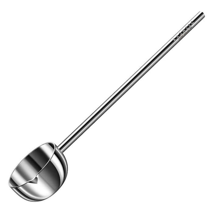Kacheeg Stainless Steel Hot Oil Skillet Kitchen Small Oil Pouring Spoon, Style: Glossy