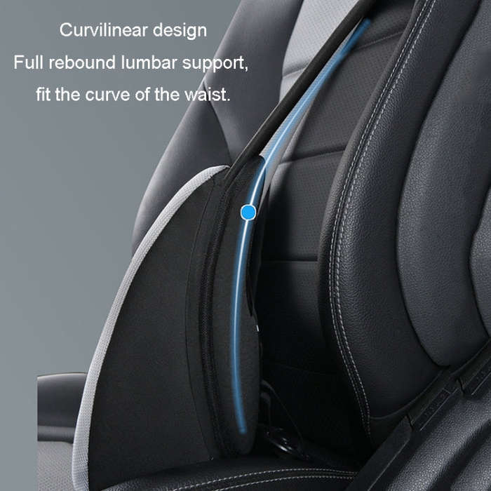 LINXICP 3 In 1 Car Seat Lumbar Cushion Summer Special Memory Foam Breathable Car Back Pad(Coffee)
