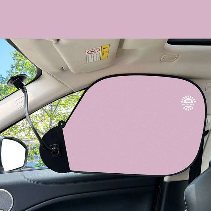 Car All Round Window Sunshade Adjustable Sunscreen Heat Insulation Sun Shade(Fairy Pink)