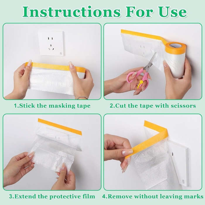 55cm x 20m Furniture Wall Decoration Dustproof Masking Film Car Protective Film
