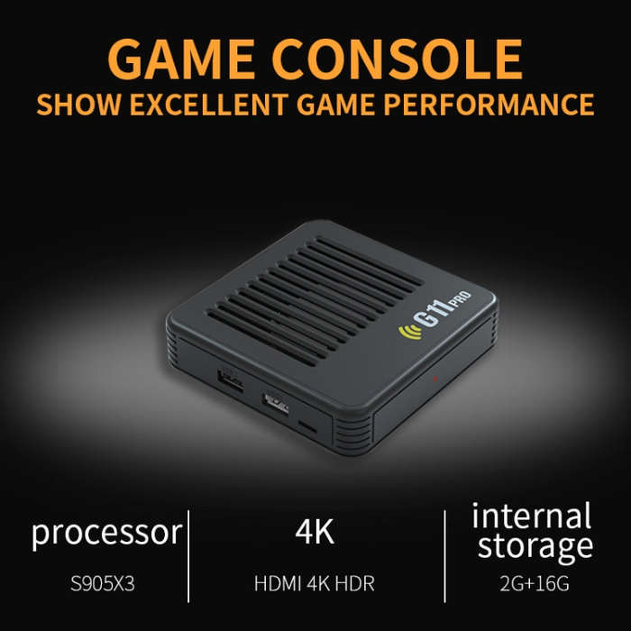 G11 PRO Game Machine TV Box Dual System HDMI HD 4K Retro Arcade, Style: 256G+Charging Handle