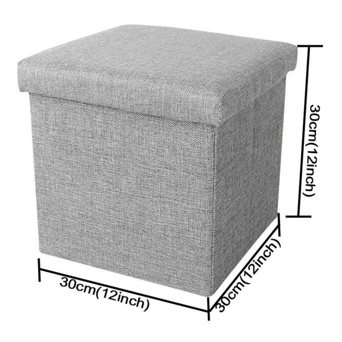 Home Foldable Fabric Storage Chairs Multifunctional Square Sofa, Color: Orange Red