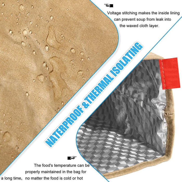 Waterproof Anti-Dirty Repeated Use Aluminum Foil Ice Bag Outdoor 8A Oil Wax Saurry Lunch Insulati...