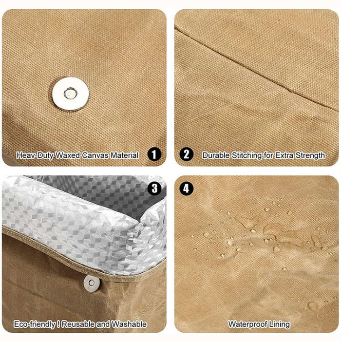 Waterproof Anti-Dirty Repeated Use Aluminum Foil Ice Bag Outdoor 8A Oil Wax Saurry Lunch Insulati...