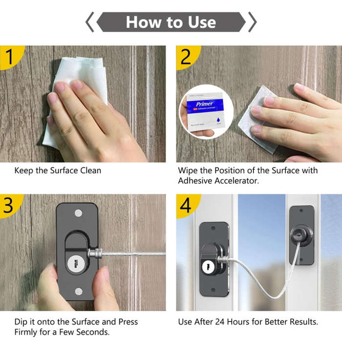 Multifunctional Children Window Safety Lock With Key Refrigerator Cabinet Lock Dual Purpose Limat...