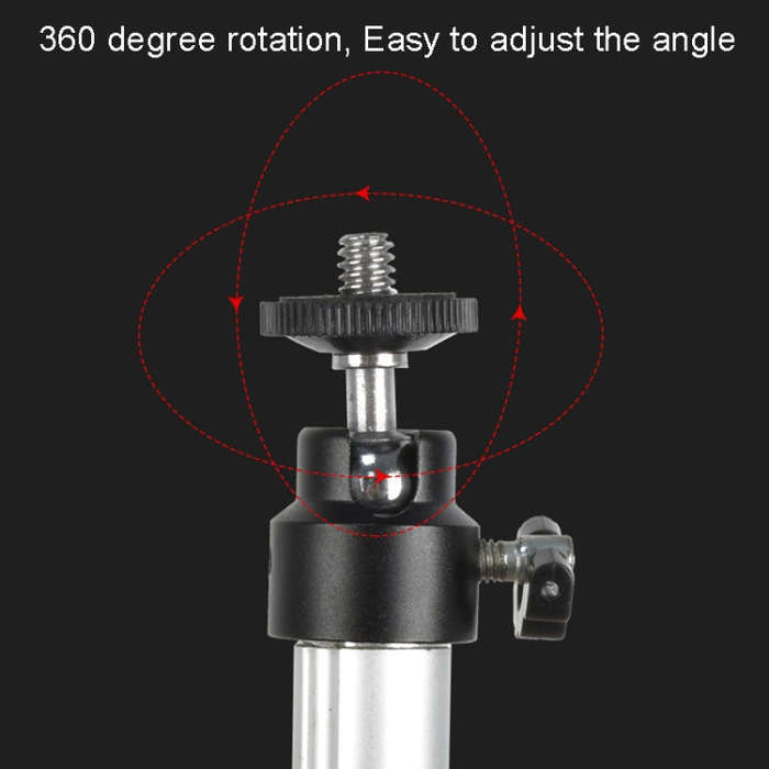 Aluminum Tube Cell Phone Live Streaming Telescopic Pole Desktop C-Clip Cell Phone Overhead Photo ...