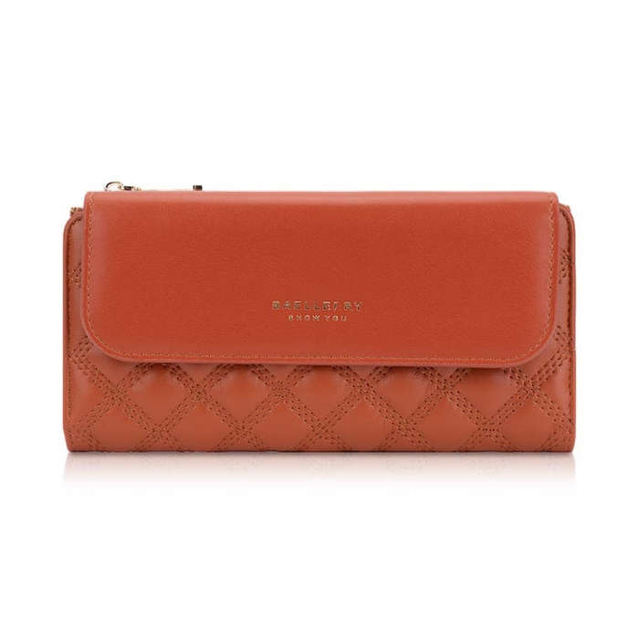 Baellerry N2403 Ladies Long Wallet with Multiple Card Slots Large Capacity Tri-fold Clutch Bag, C...