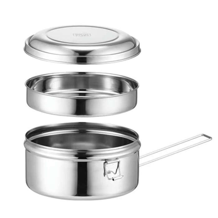 14cm Double Layer 304 Stainless Steel Round Lunch Box