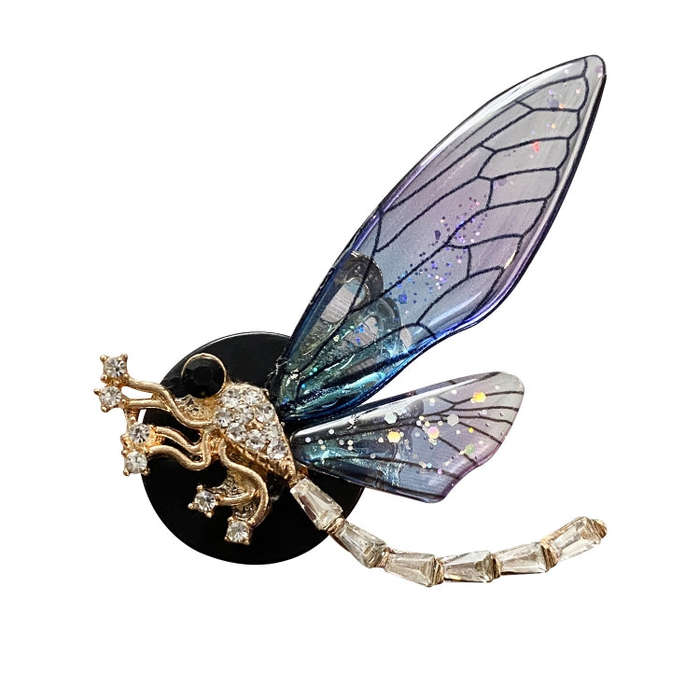 3pcs/set Metal Butterfly Dragonfly Bee Car Air Vent Aromatherapy Decorative Clip(Blue)
