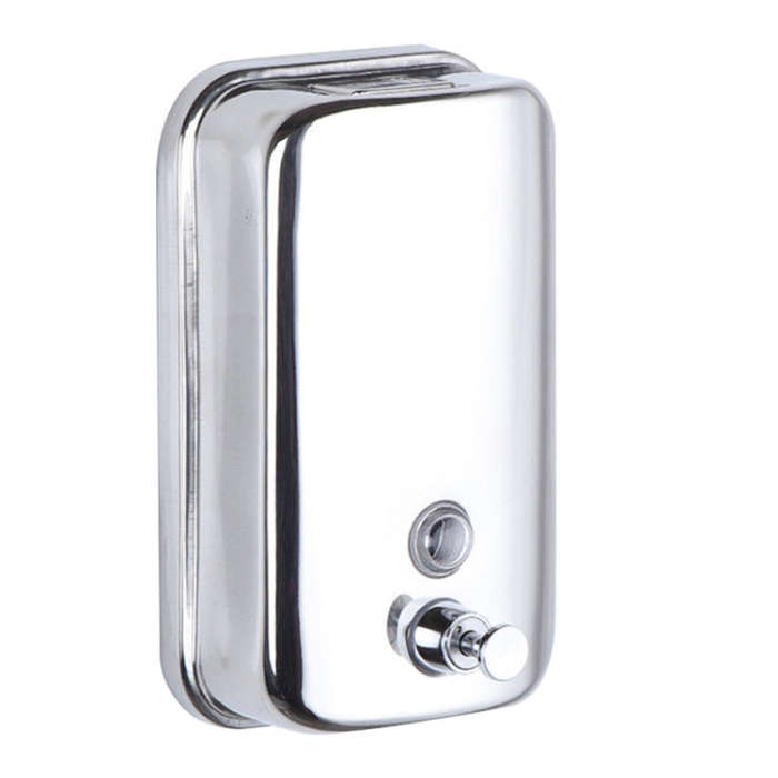 304 Stainless Steel Bathroom Soap Dispenser Simple Hotel Home Wall Mounted Manual Shower Fluid Bo...