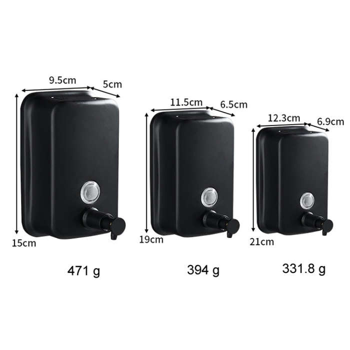 304 Stainless Steel Bathroom Soap Dispenser Simple Hotel Home Wall Mounted Manual Shower Fluid Bo...