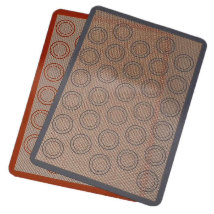 High Temperature Resistant Silicone Baking Mat Macaron Puff Oven Mat(Gray 30 Circle)