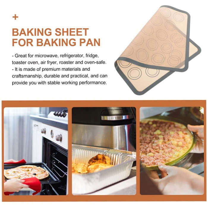 High Temperature Resistant Silicone Baking Mat Macaron Puff Oven Mat(Red 30 Circle)