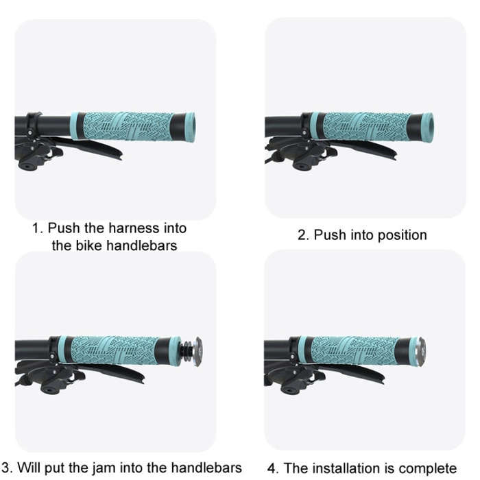 ENLEE E-235151 1pair Silicone Bicycle Covers Mountain Bike Cycling Grips With Handlebar Blocking(...