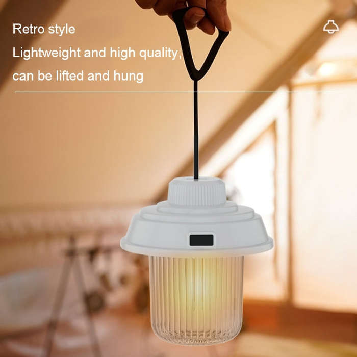 Outdoor LED Camping Light Canopy Hanging Lamp Portable Camping Tent Lights, Style: Battery Model ...